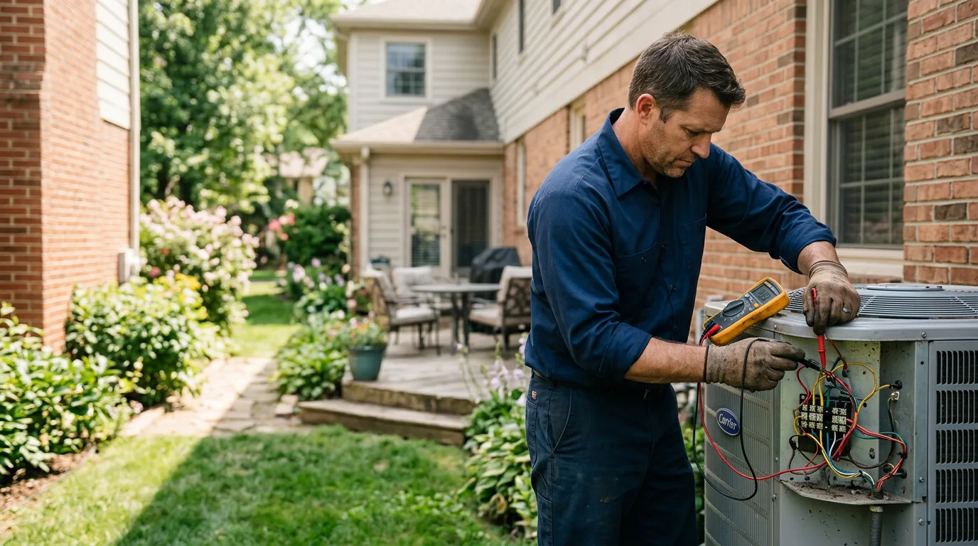 HVAC technician working near Pompey, NY
